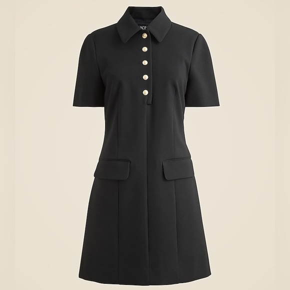J. Crew Parc Dress Four Season Stretch Fabric in Black Size 6 NWT Mini - Picture 4 of 11